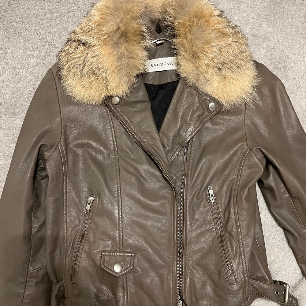 Gray Leather Jacket - image 2